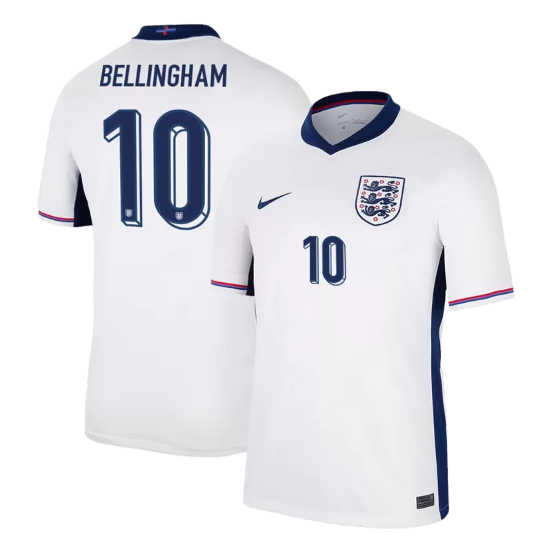 Jude Bellingham #10 Maglia Home Inghilterra Euro 2024 - Bianco